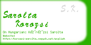 sarolta korozsi business card